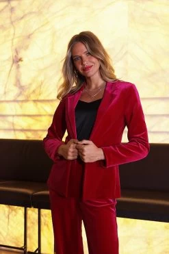 Raspberry Pink Velvet Blazer 13 Raspberry Pink Velvet Blazer -Trendora Shop 13068d9b861135a5fa5c484107990edd906d4d5e