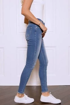 Mid Blue Raw Hem Perfect Skinny Jeans 13 Mid Blue Raw Hem Perfect Skinny Jeans -Trendora Shop 1388ab15f7e0a4ac59dc2ccf4bbc5945b143e407