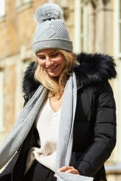 Trinity Light Grey Knitted Scarf