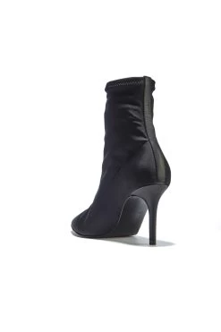 Ava Black Stretch Sock Boot -Trendora Shop 207b99db706d76dca411d68b6017d2af90bccaf2