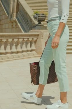 Mint Green Cropped Straight Leg Jeans 11 Mint Green Cropped Straight Leg Jeans -Trendora Shop 222afb6ee3cd91474fc3f2d39794845dbad2b7b2