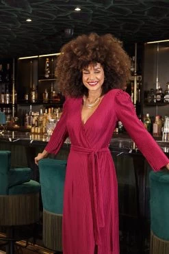 Rich Red Plisse Faux Wrap Midi Dress 9 Rich Red Plisse Faux Wrap Midi Dress -Trendora Shop 3edaf981f0d682ae2bebd3abab6e9f9ee93d2a25