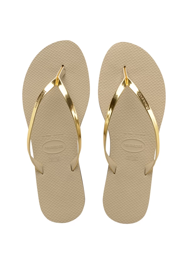 Havaianas Slim Gold Strap Flip Flops 2 Havaianas Slim Gold Strap Flip Flops - Image 2