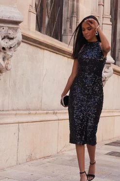 Black Sequin Halter Neck WOW Dress -Trendora Shop 42d3cba3c03224be6be06fc98ffb3de2b51510d4 1
