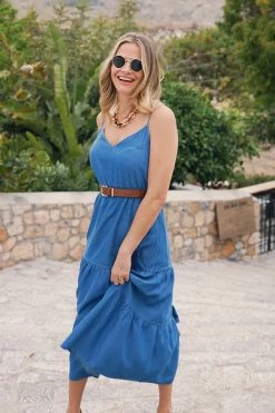 Mid Blue Denim Tiered Midi Dress 13 Mid Blue Denim Tiered Midi Dress -Trendora Shop 44aa313fb9fbaaf8a9f242c717c3b4afee17e24c