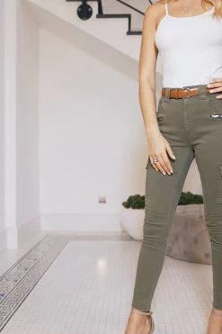 Khaki Green Zip Detail Cargo Skinny Jeans 11 Khaki Green Zip Detail Cargo Skinny Jeans -Trendora Shop 64f9bca67fcfa76268814f985774918acd419fa2