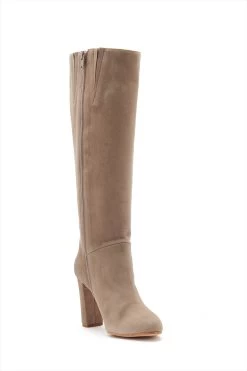 Blake Taupe Suede Zip Knee High Boot -Trendora Shop 6a38839f5d8baa6a8054b7eec6ff91b617320bd6 2