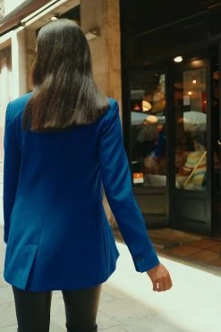 Cobalt Blue Relaxed Fit Double Breasted Blazer 15 Cobalt Blue Relaxed Fit Double Breasted Blazer -Trendora Shop 758ef17154982194cccb24fafc957afa3115734e