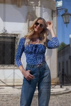 Mid Blue Denim Girlfriend Jeans -Trendora Shop 7f39b48d22529f626e0a105fedb5f1bcdf40ee76