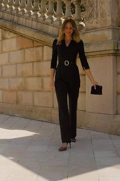 Black Tailored Wide Leg Belted Jumpsuit With Pockets 11 Black Tailored Wide Leg Belted Jumpsuit With Pockets -Trendora Shop 8740e25c3f9f8b88b567800398bbdeee6c957686