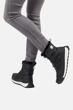 Sorel Black Fleece Lined Lace Up Hiker Boot