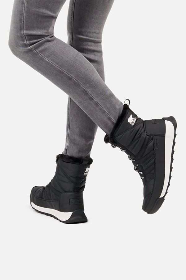 Sorel Black Fleece Lined Lace Up Hiker Boot 1 Sorel Black Fleece Lined Lace Up Hiker Boot