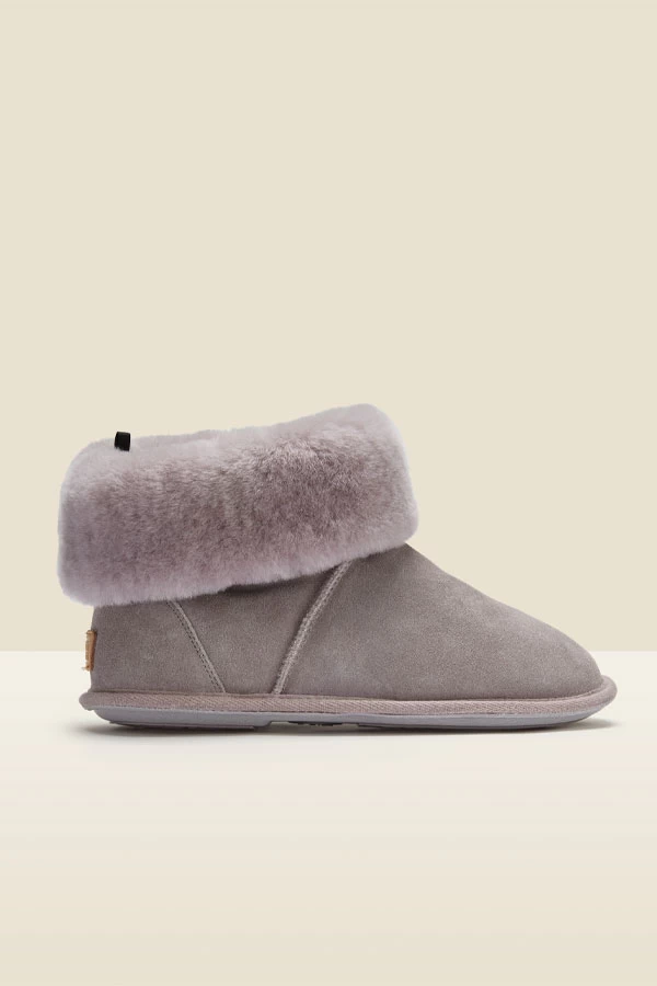 Just Sheepskin Light Grey Suede Slipper Booties 1 Just Sheepskin Light Grey Suede Slipper Booties