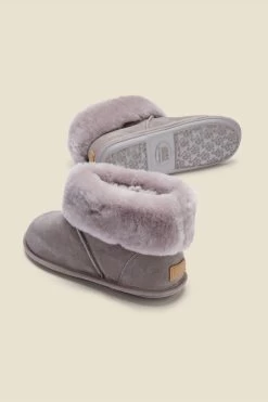 Just Sheepskin Light Grey Suede Slipper Booties 6 Just Sheepskin Light Grey Suede Slipper Booties -Trendora Shop a21fw036gy0003 2