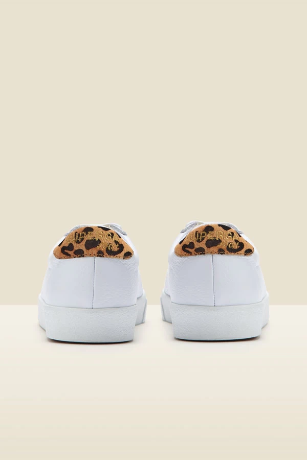 White Superga 2843 Leopard Print Panel Trainers 3 White Superga 2843 Leopard Print Panel Trainers - Image 3