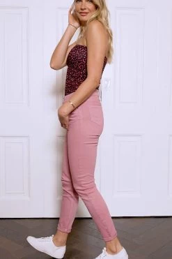 Dusky Pink Perfect Skinny Jeans -Trendora Shop aa34ec2558e247e194c5876657a3050eb8a60f69