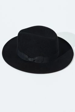 Ruth Black Fedora Hat -Trendora Shop accessory 224