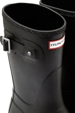 Hunter Original Black Short Wellington Boots -Trendora Shop black short 4