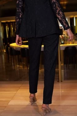 Black Premium Lace Detail Tuxedo Trousers 13 Black Premium Lace Detail Tuxedo Trousers -Trendora Shop c526d2f482cc3bfa88acefae6bdd55d26aa9c62e