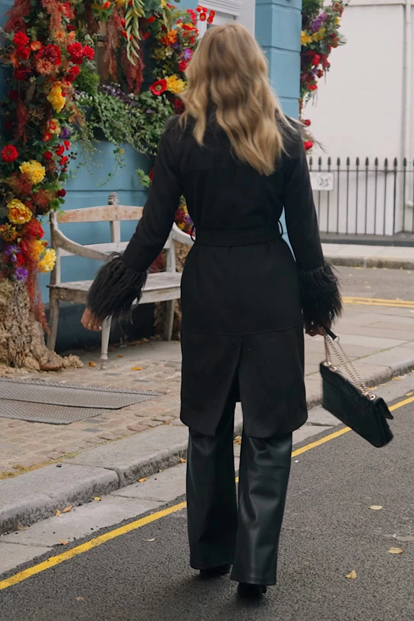 Black Luxe Faux Suede & Fur Afghan Coat 7 Black Luxe Faux Suede & Fur Afghan Coat - Image 7