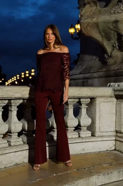 Burgundy Luxe Lace Bardot Top 13 Burgundy Luxe Lace Bardot Top -Trendora Shop d5a6c3967f83e44b38e88174f16637c0f2712c37