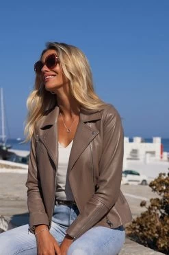 Taupe Leather Biker Jacket 11 Taupe Leather Biker Jacket -Trendora Shop d6c4ad7c9e0eb0bd524f2e420300a4bb6a1715dc