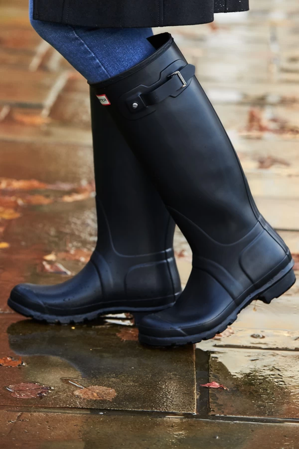 Hunter Original Navy Blue Tall Wellington Boots 4 Hunter Original Navy Blue Tall Wellington Boots - Image 4