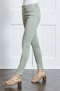 Sage Green Perfect Skinny Jeans -Trendora Shop s105 s20ed002gn 002rc 3 1