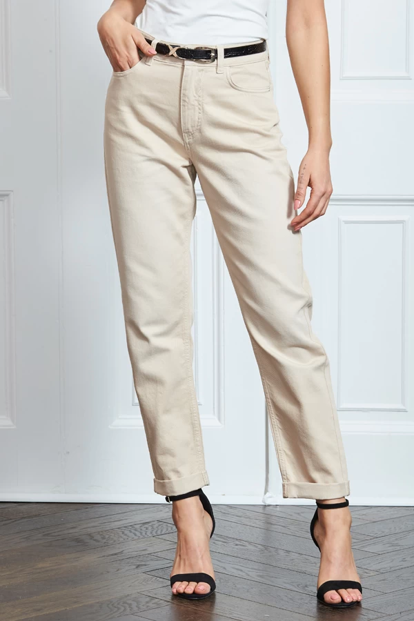 Ecru Girlfriend Jeans 5 Ecru Girlfriend Jeans - Image 5