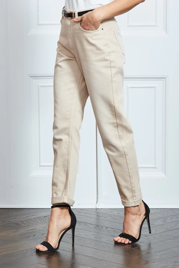 Ecru Girlfriend Jeans 6 Ecru Girlfriend Jeans - Image 6