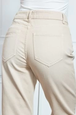 Ecru Girlfriend Jeans 18 Ecru Girlfriend Jeans -Trendora Shop s107 girlfriend jean 058