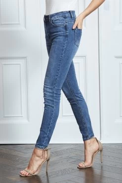 Grace Mid Blue Skinny Jeans -Trendora Shop s13 a19bd004io0005 019