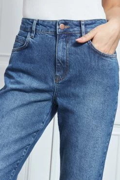Indigo Blue Slim Leg Mom Jeans -Trendora Shop s16 s20bd004be0010 106 2