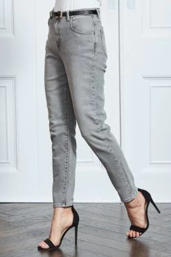 Mid Grey Slim Leg Mom Jeans -Trendora Shop s17 s20bd004gy0003 027
