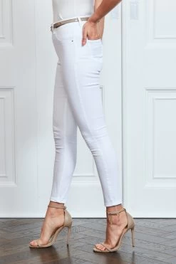 White Perfect Skinny Jeans 10 White Perfect Skinny Jeans -Trendora Shop s1 s20bd002we s21lw100pk 022