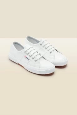 Superga 2750 Cotu Classic White Canvas Trainers 10 Superga 2750 Cotu Classic White Canvas Trainers -Trendora Shop s20xf001we0001 b