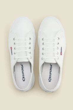 Superga 2750 Classic White Leather Trainers -Trendora Shop s20xf021we0001 c