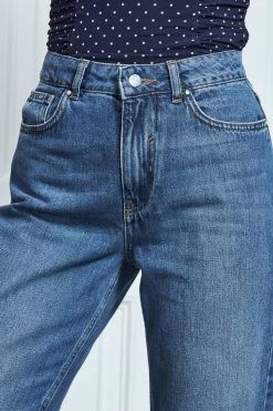 Indigo Blue Denim Girlfriend Jeans 11 Indigo Blue Denim Girlfriend Jeans -Trendora Shop s21 s20bd008be s21tj20 046 1 1