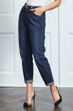 Dark Indigo Girlfriend Jeans
