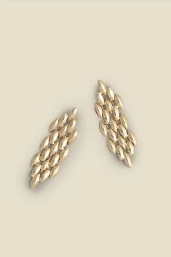 Gold Flat Chain Link Earrings 5 Gold Flat Chain Link Earrings -Trendora Shop s23ac025mc0003 a
