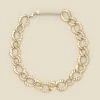 Gold Hammered Chunky Chain Necklace