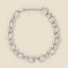 Silver Hammered Chunky Chain Necklace