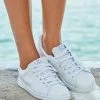 Victoria Cava White Glitter Back White Leather Trainers