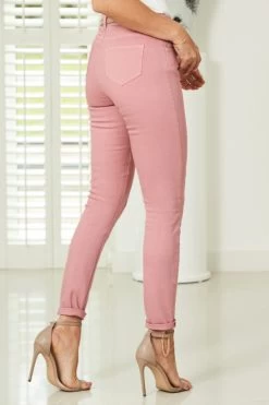 Dusky Pink Perfect Skinny Jeans -Trendora Shop s44 s21tk230pk 080