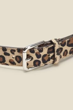 Leopard Pony Waist Belt With Gold Square Buckle 9 Leopard Pony Waist Belt With Gold Square Buckle -Trendora Shop sosandar belts 011