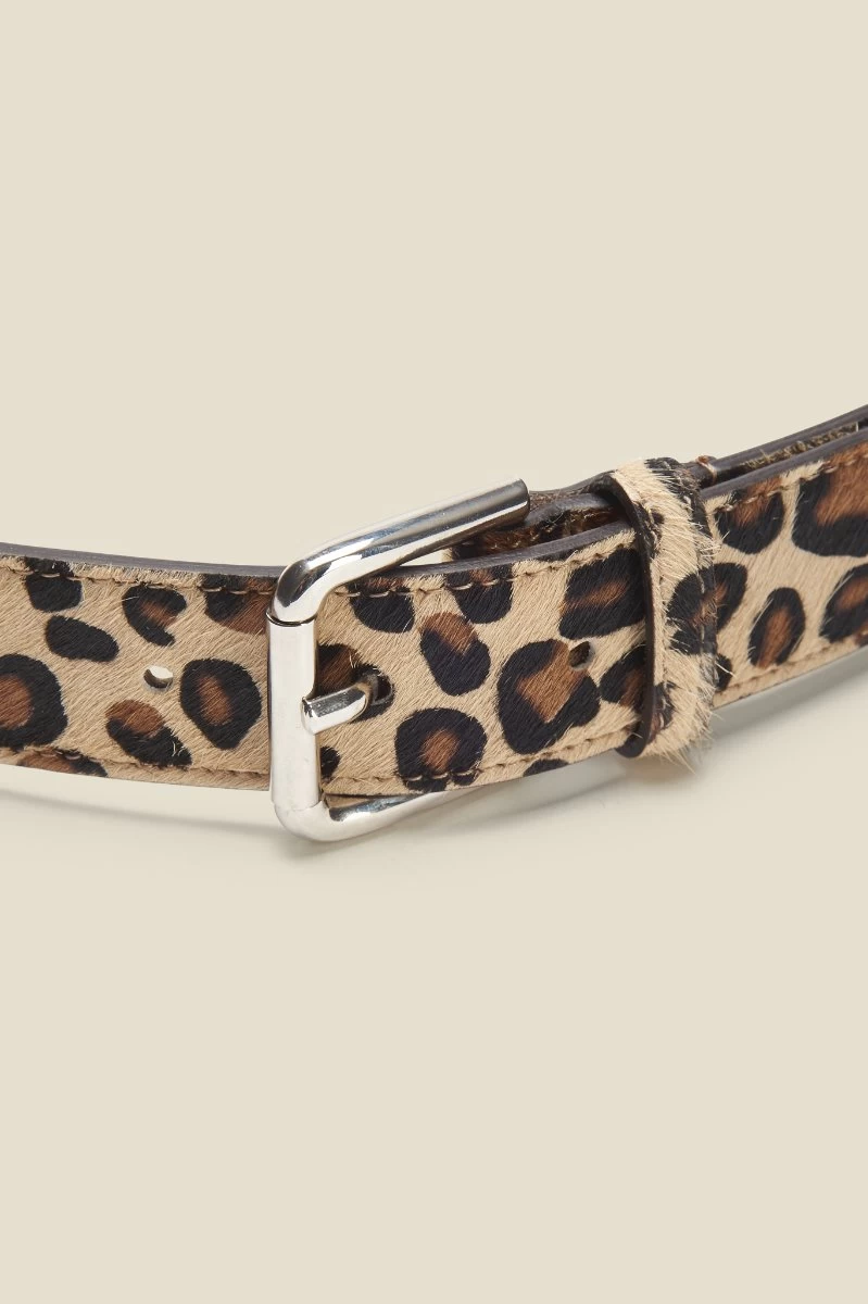 Leopard Pony Waist Belt With Gold Square Buckle 5 Leopard Pony Waist Belt With Gold Square Buckle - Image 5