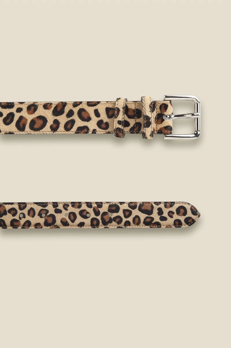 Leopard Pony Waist Belt With Gold Square Buckle 4 Leopard Pony Waist Belt With Gold Square Buckle - Image 4
