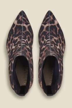 Ava Leopard Stretch Sock Boot 8 Ava Leopard Stretch Sock Boot -Trendora Shop sosandar shoes 1908 22