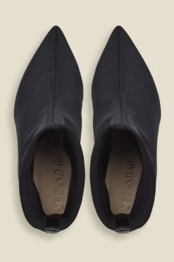 Ava Black Stretch Sock Boot -Trendora Shop sosandar shoes 1908 32