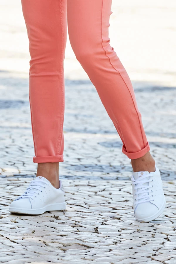 Victoria Cava Gold Glitter Back White Leather Trainers 6 Victoria Cava Gold Glitter Back White Leather Trainers - Image 6